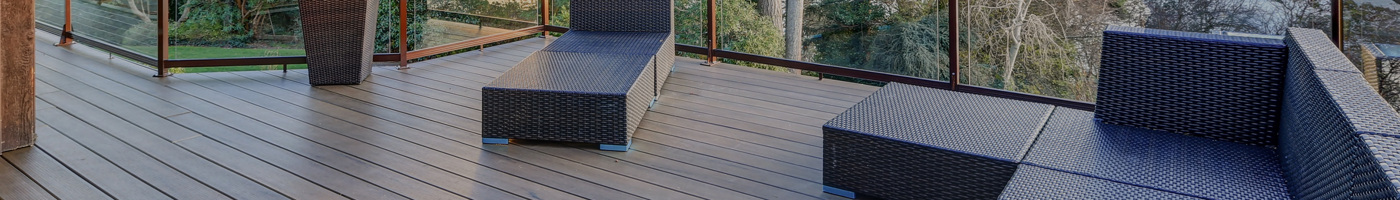 Deck overlooking the woods