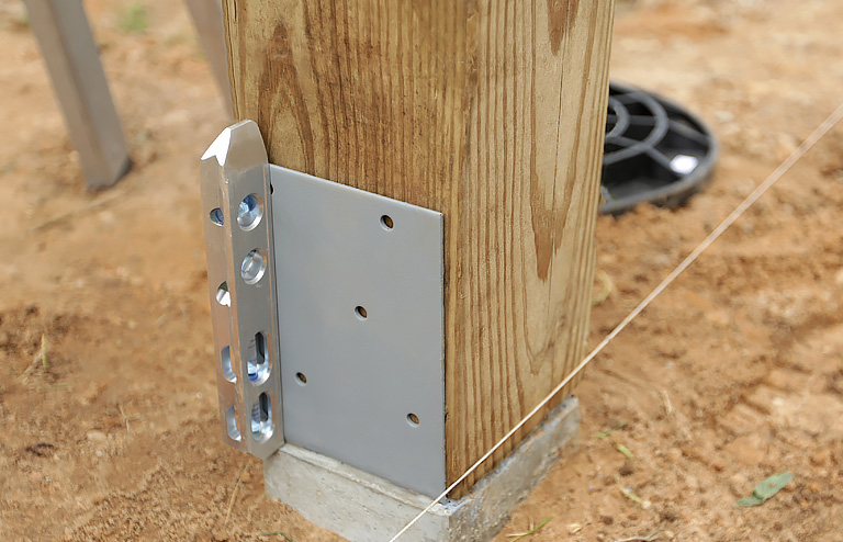 Deck post bearing weight