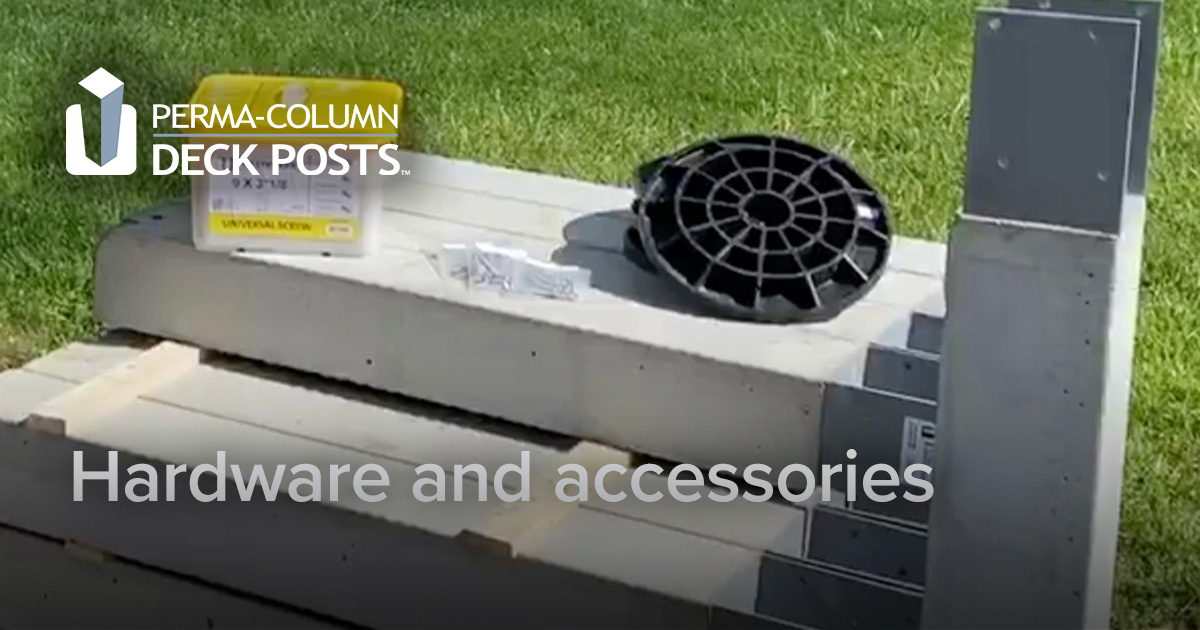 PermaColumn® precast deck posts hardware, accessories